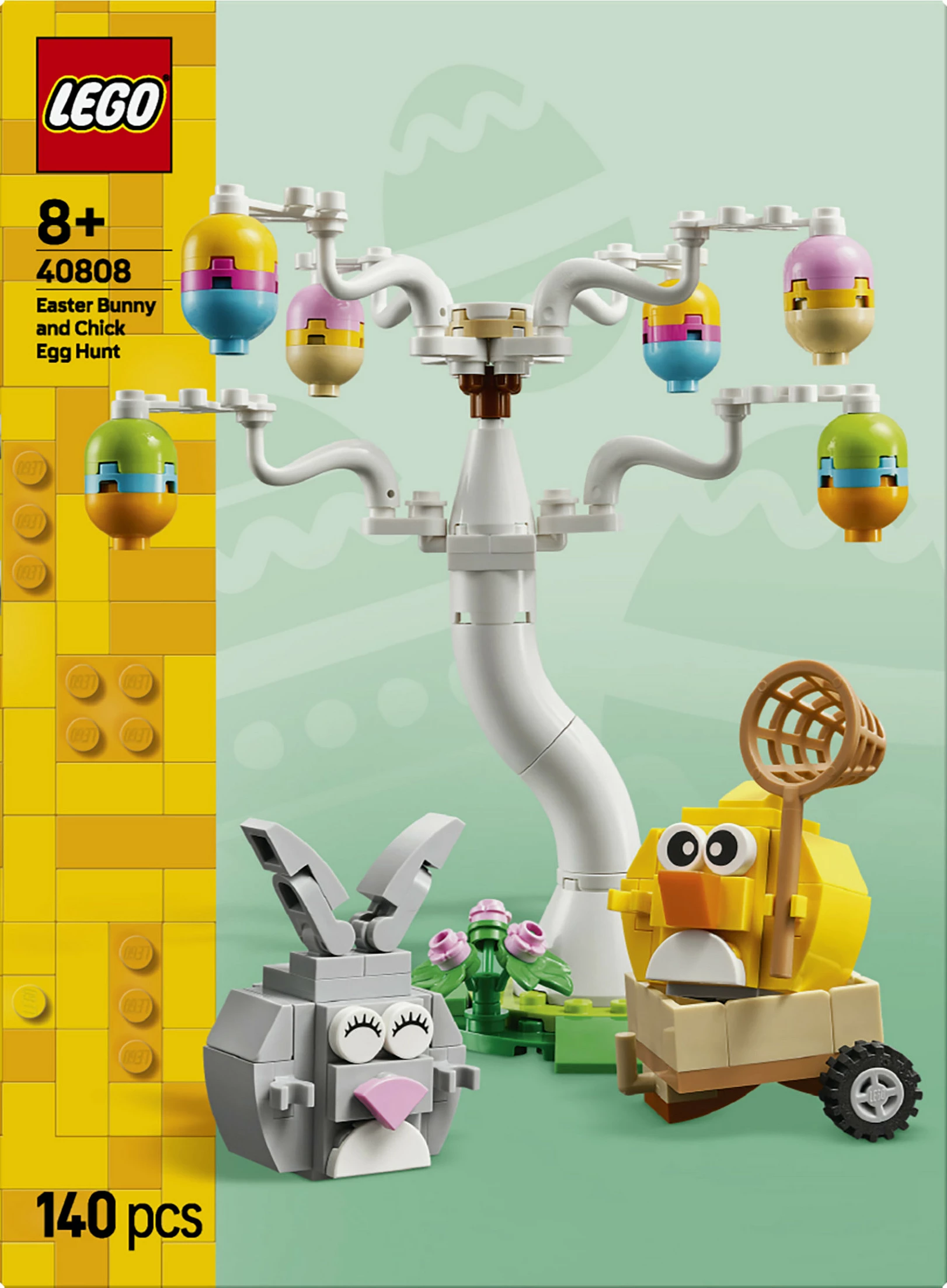 Set ndërtimi LEGO Iconic 40808 Easter Bunny and Chick Egg Hunt, 140 pjesë, 8+, multikolor