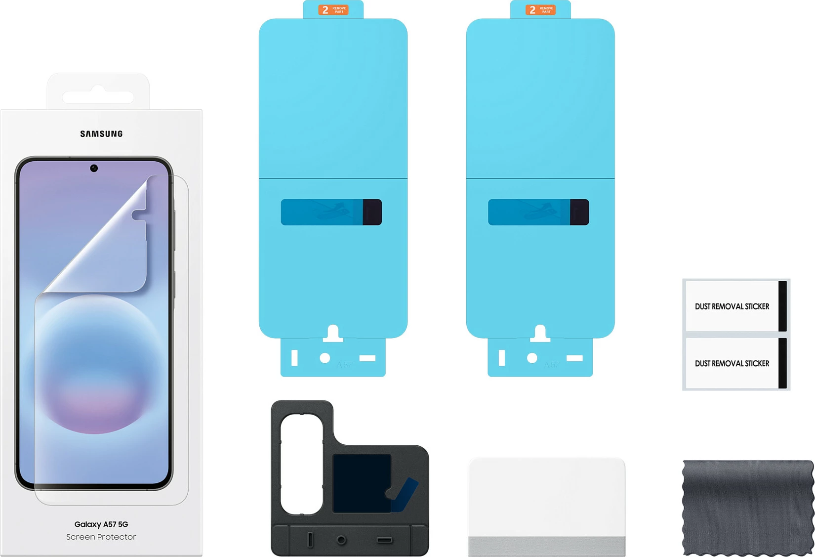 Mbrojtëse ekrani Samsung për Galaxy A57 5G, 2 copë, transparente, anti-gërvishtje
