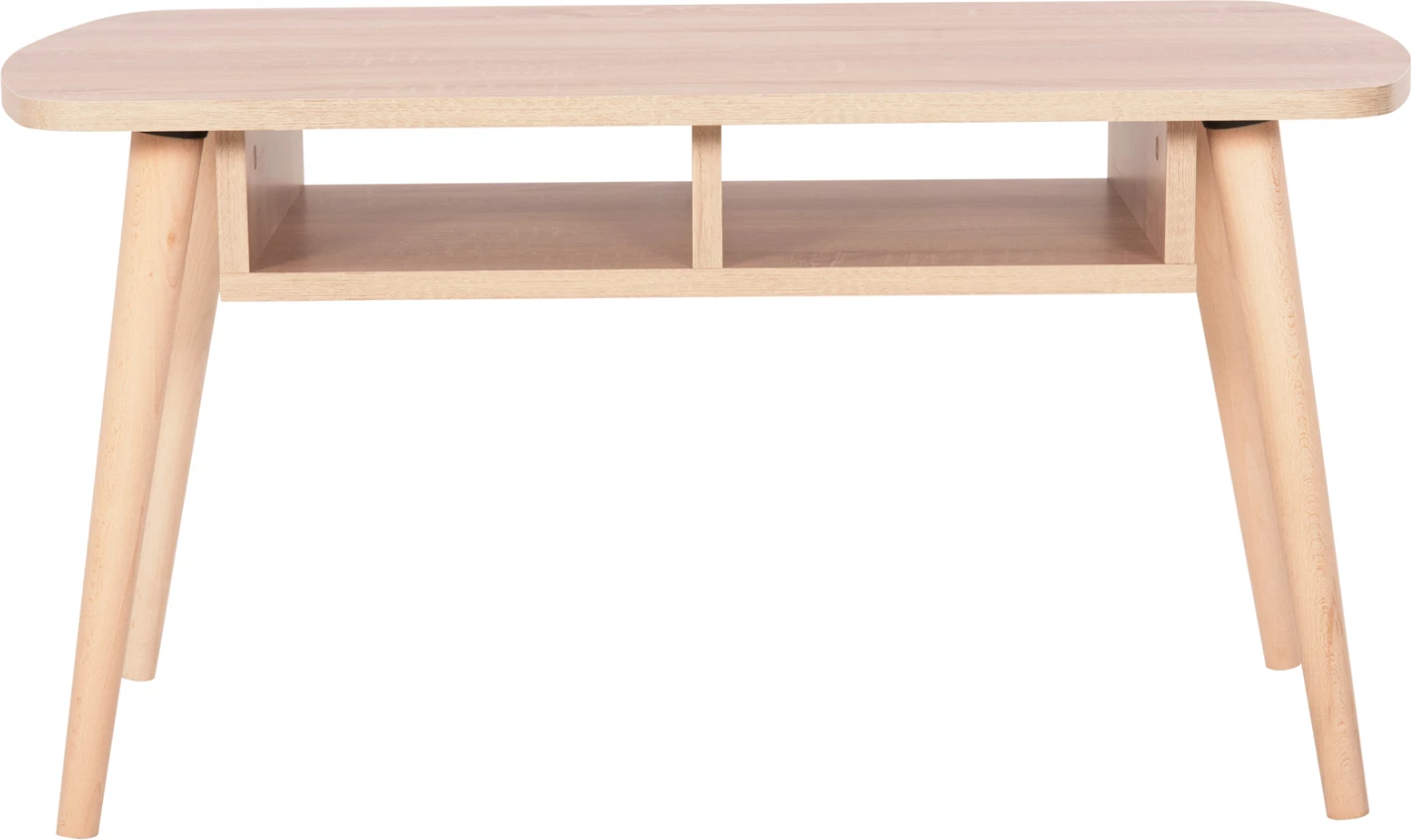 Tavolinë kafeje SLIVEN FH18178.03, melaminë Sonama, këmbë ngjyrë natyrale, 90x50x47.5 cm