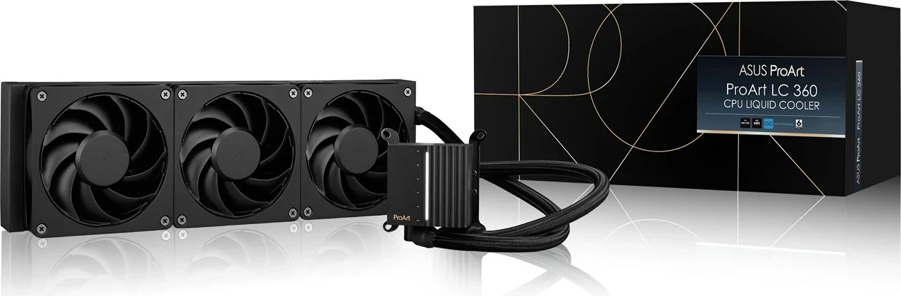 Komplet ftohje me ujë për procesor ASUS ProArt LC 360, 3 ventilatorë 12 cm, e zezë