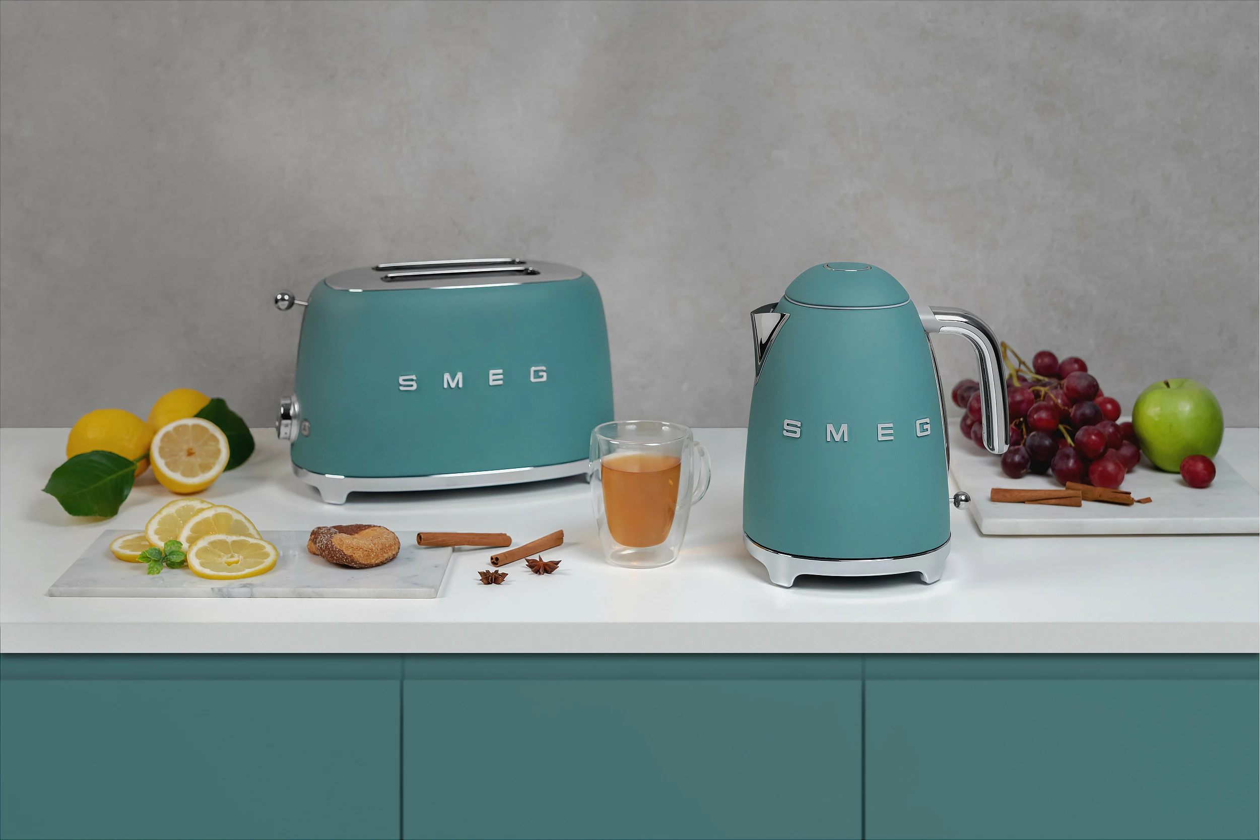 Toaster Smeg TSF01EGMEU 2 feta jeshile smerald mat