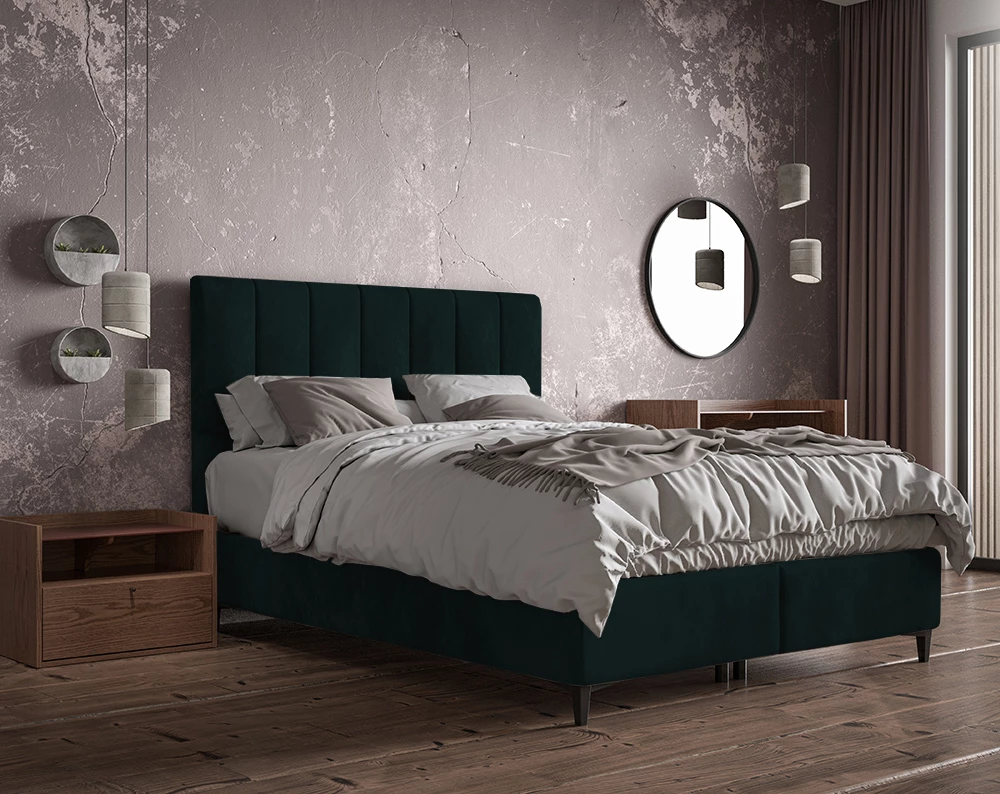 Krevat me hapësirë për depo, ngjyrë e gjelbër, 223x166x120cm