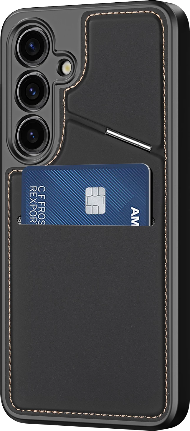 Mbështjellës Dux Ducis Rafi II Mag për Samsung Galaxy S24, me portofol dhe qëndrim, i zi