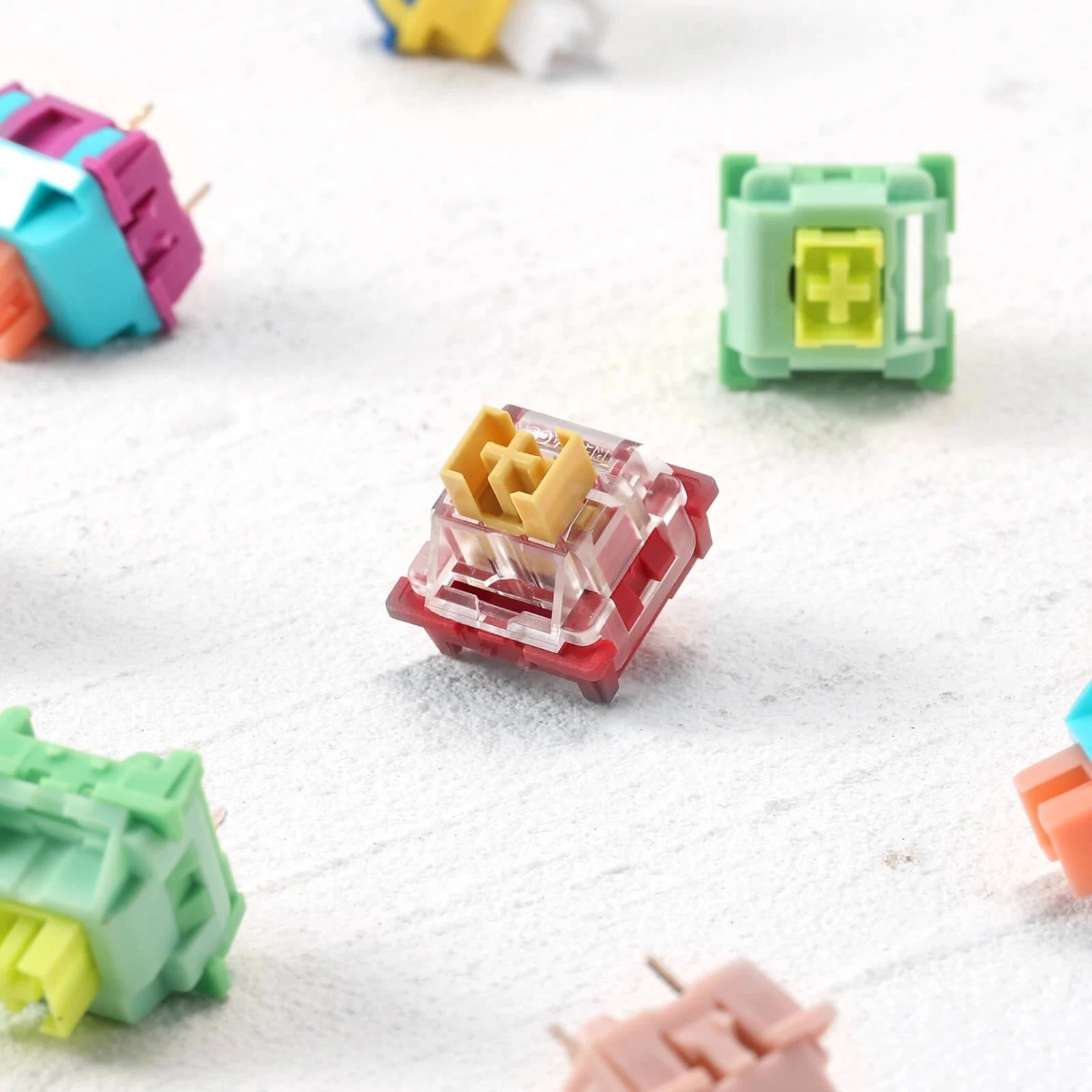 Switch Redragon Bullet-F A113, tactile (ekuivalent MX Blue), set 24 copë, kuqe
