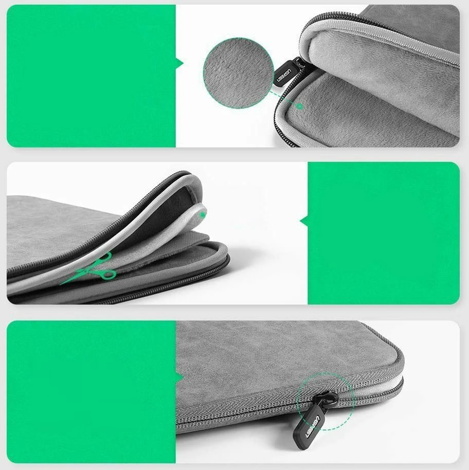 Çantë laptopi Ugreen 60985 13" me dorezë dhe rrip supi, gri