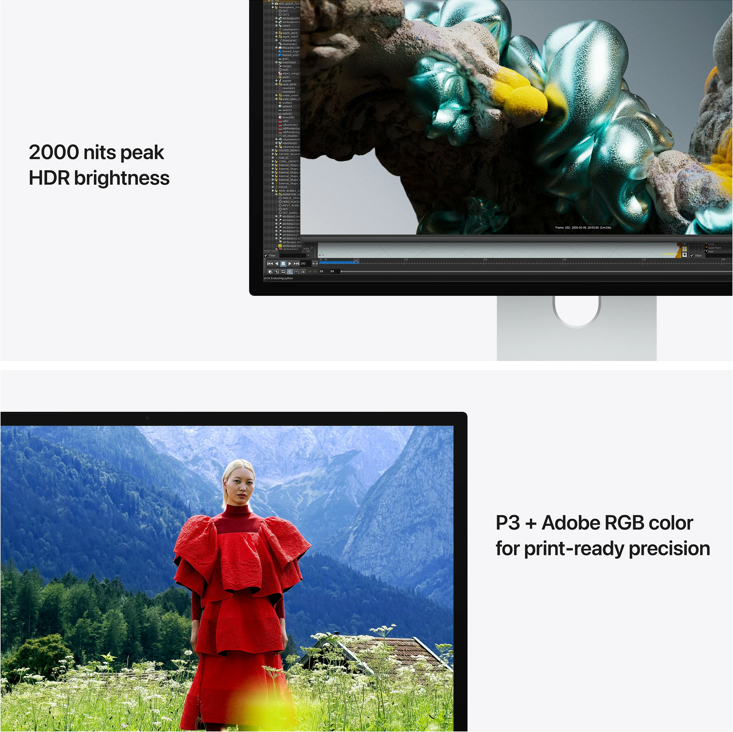 Monitor Apple Studio Display XDR 27" 5K Ultra HD, Mini LED, stand me lartësi/tilt, Silver