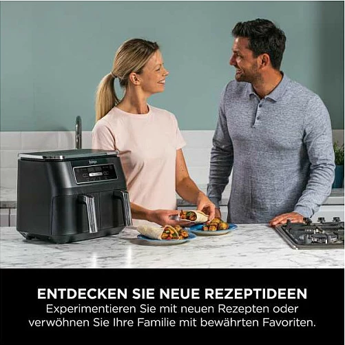 Furrë me ajër Ninja Foodi AF200EU, 7.6L, 2 shporta, 2400W, e zezë