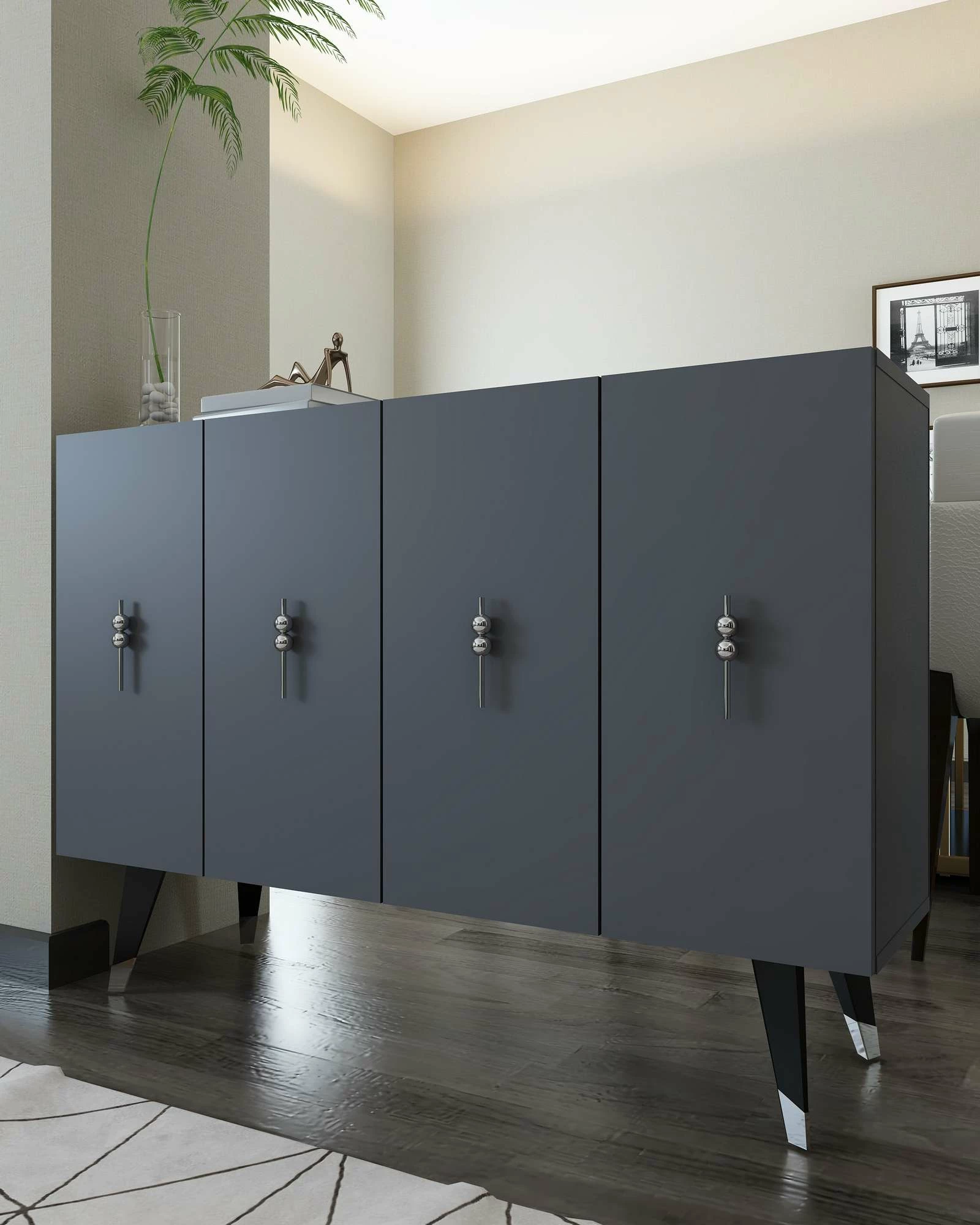 Konsol Skye Decor, anthracite, silver, 8167KM-32