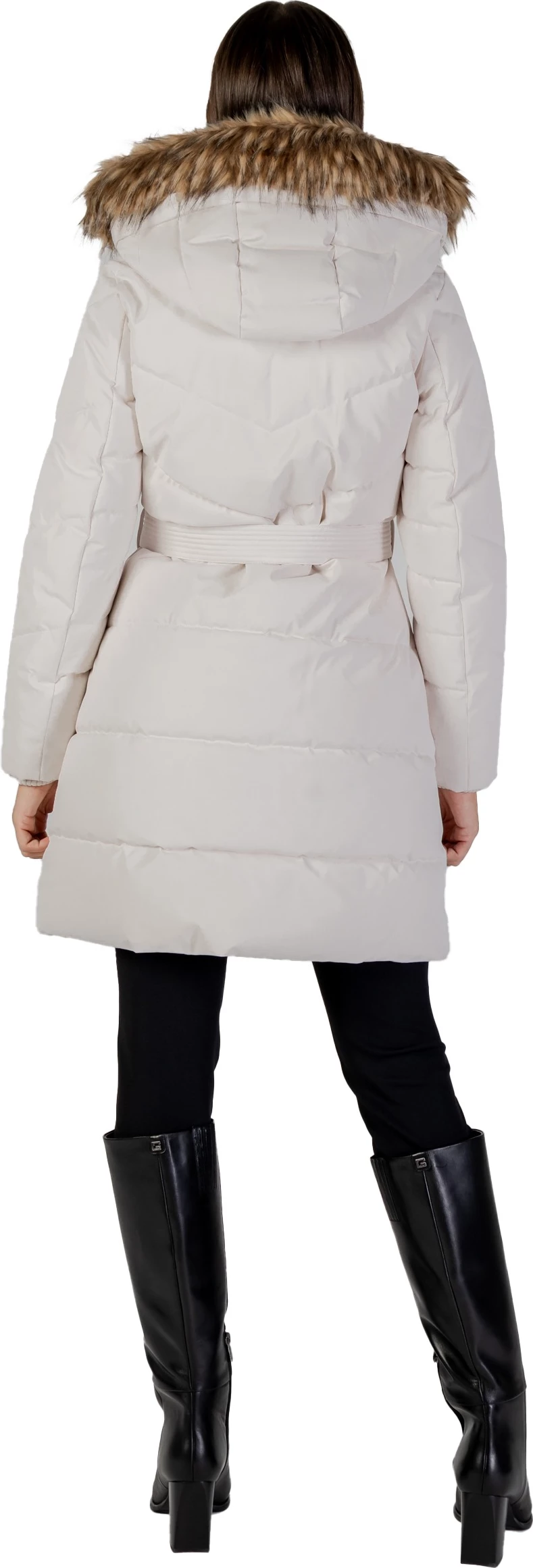 Pallto puffer për femra Guess Fatema W5BL45 WGJR2, krem [Madhësia: XXL]