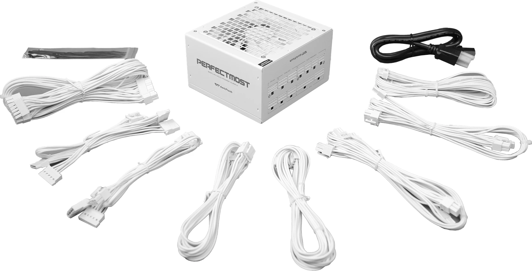 Furnizues energjie kompjuteri Darkflash PMT1050 1050W 80 Plus Gold, i bardhë