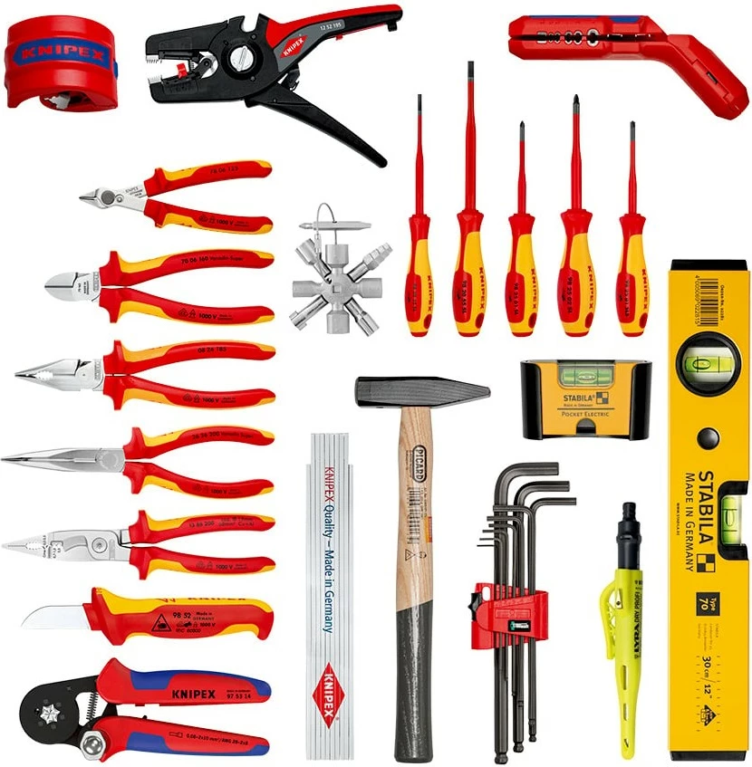 Kasë veglash Knipex Robust26 Move Elektro, e zezë, me vegla elektrike