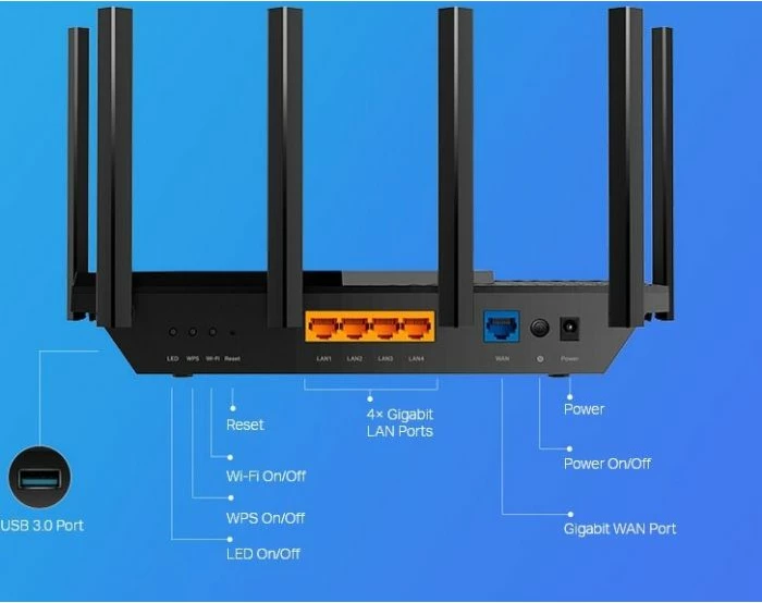 Router TP-LINK Archer AX73, AX5400 Dual Band Gigabit Wi‑Fi 6, i zi