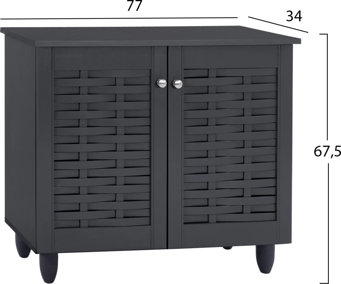 Dollap këpucësh druri FH2208.10 gri 77x34x67.5 cm 3