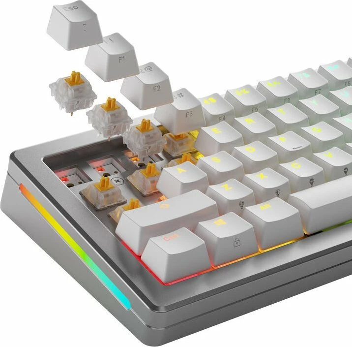 Switch tastiere mekanike Glorious Panda Silent 5-pin MX-stem 50g, 36 copë, i bardhë