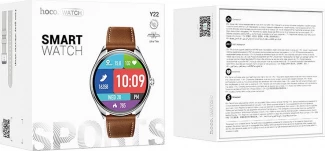Smartwatch HOCO Y22 1.43\" Bluetooth 5.3 me thirrje IP67, argjendtë, me rrip shtesë i zi