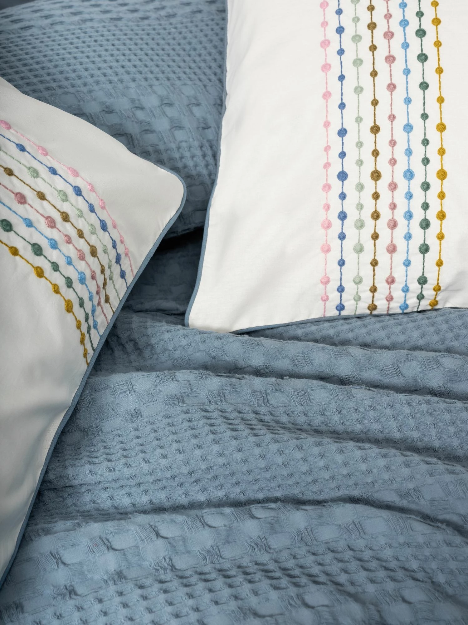 Set Double Pique L'Essentiel Linge de Maison, ngjyrë indigo