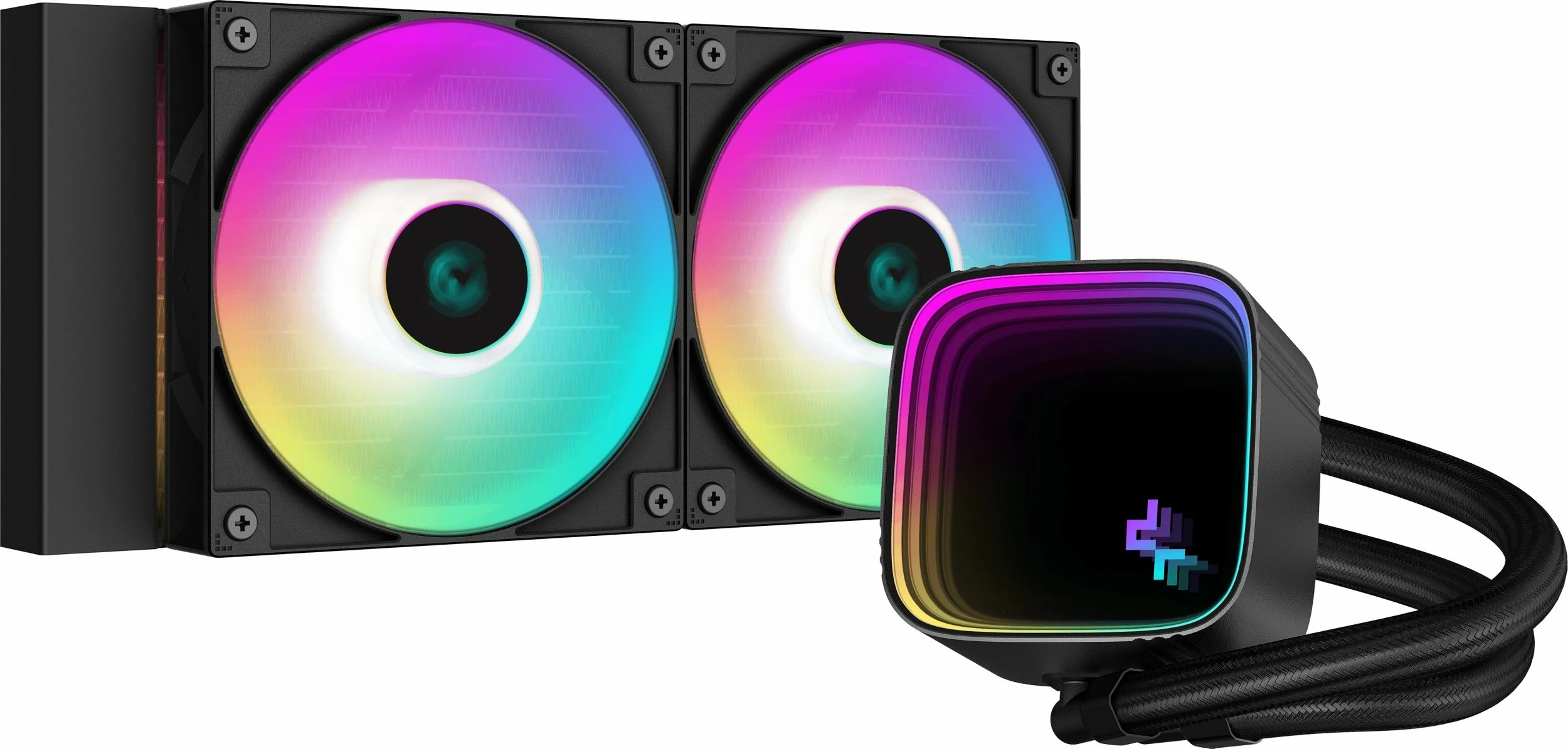 Ftohës uji AIO për CPU Deepcool LS520 SE R-LS520-BKAMMM-G-1, radiator 240mm, 2x120mm PWM, ARGB, e zezë