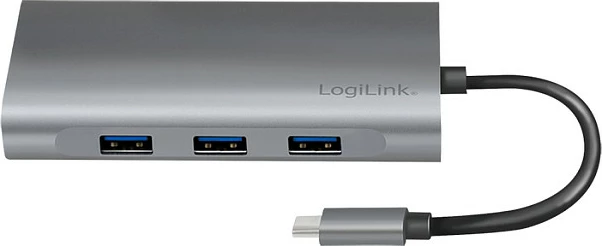 Docking station LogiLink USB-C USB 3.2 Gen1, 10-port, PD, argjendtë