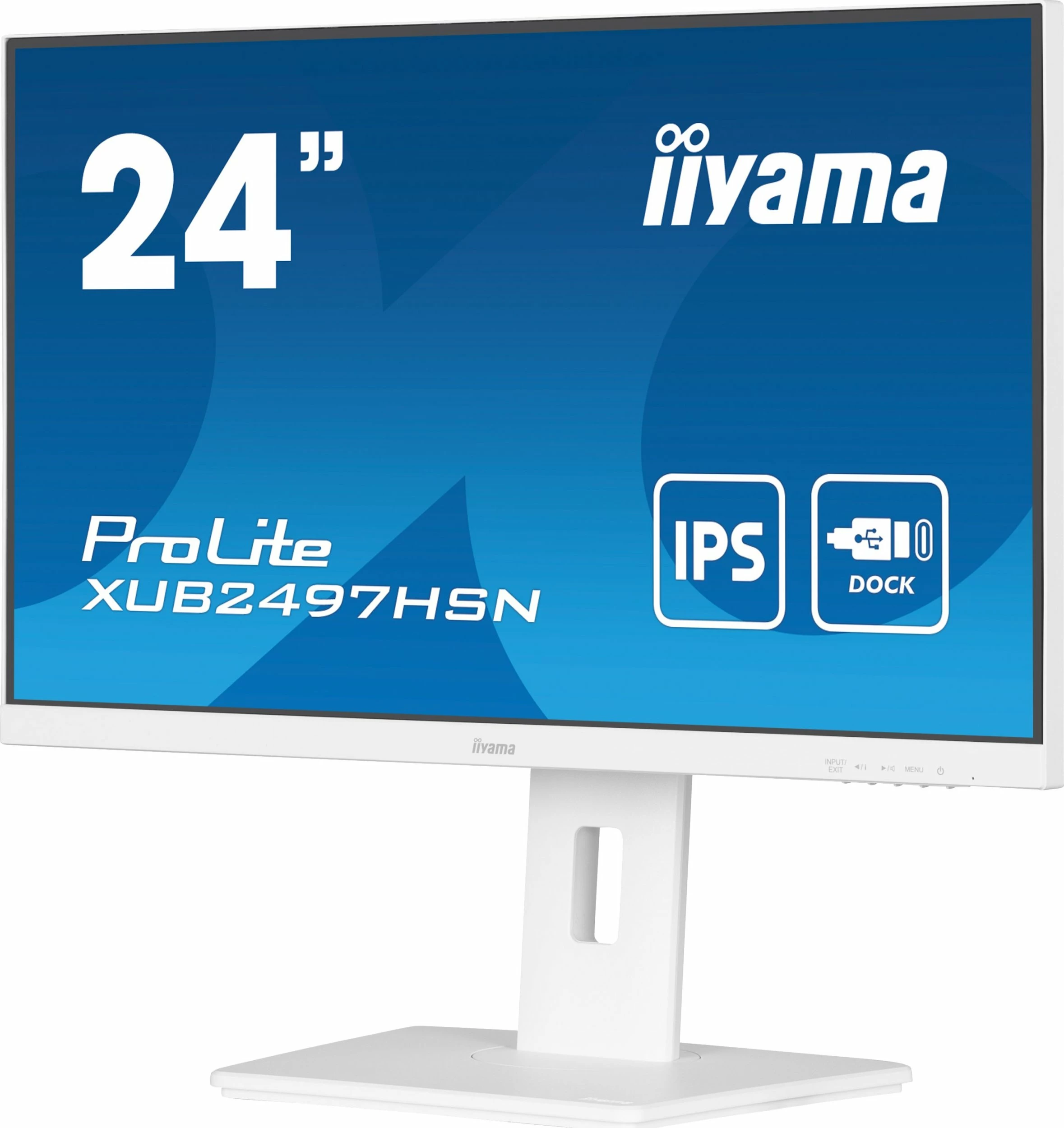 Monitor iiyama ProLite XUB2497HSN-W2 24\" Full HD IPS 100Hz USB-C Dock, i bardhë