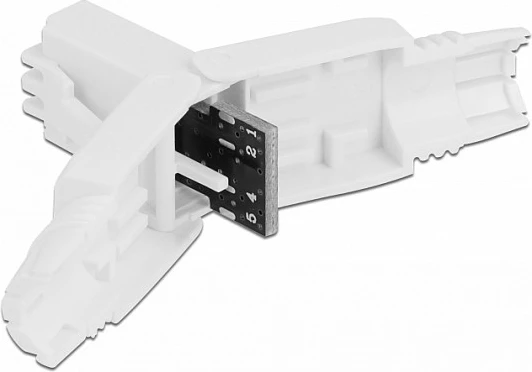 Prizë RJ45 DeLOCK Cat.6 UTP toolfree, mashkull, e drejtë, AWG 22/24, e bardhë