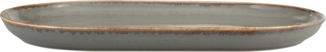 Pjatë servirjeje ovale Porland Seasons Stone 320x200 mm, gri e errët, set 6 copë
