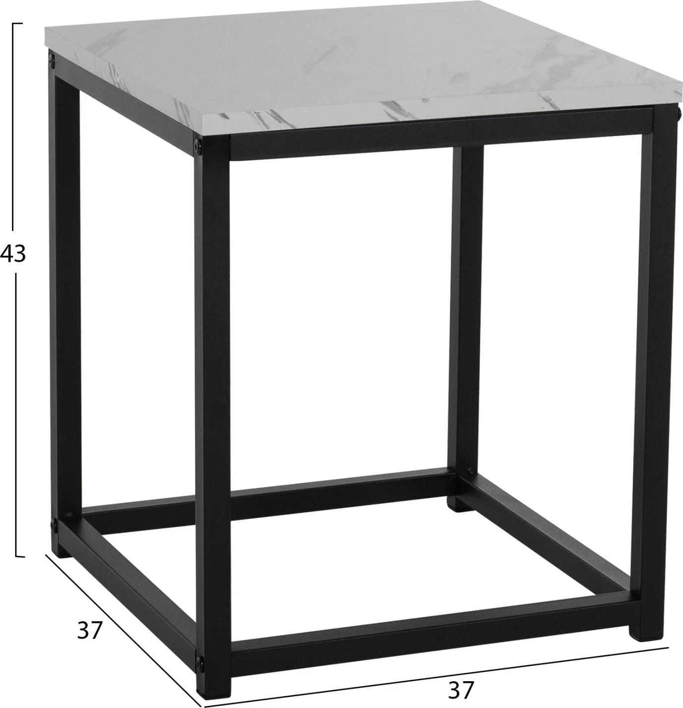 Tavolina anësore GRELAY set 2 copë MDF & metal 45Χ45Χ50Hcm.FH8762.12 7