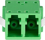 Adapter fiber LogiLink LC Duplex, set 12 copë, pa flange, i gjelbër