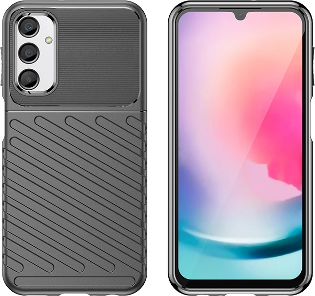 Mbështjellës Hurtel Thunder Case për Samsung Galaxy M34, TPU, zi