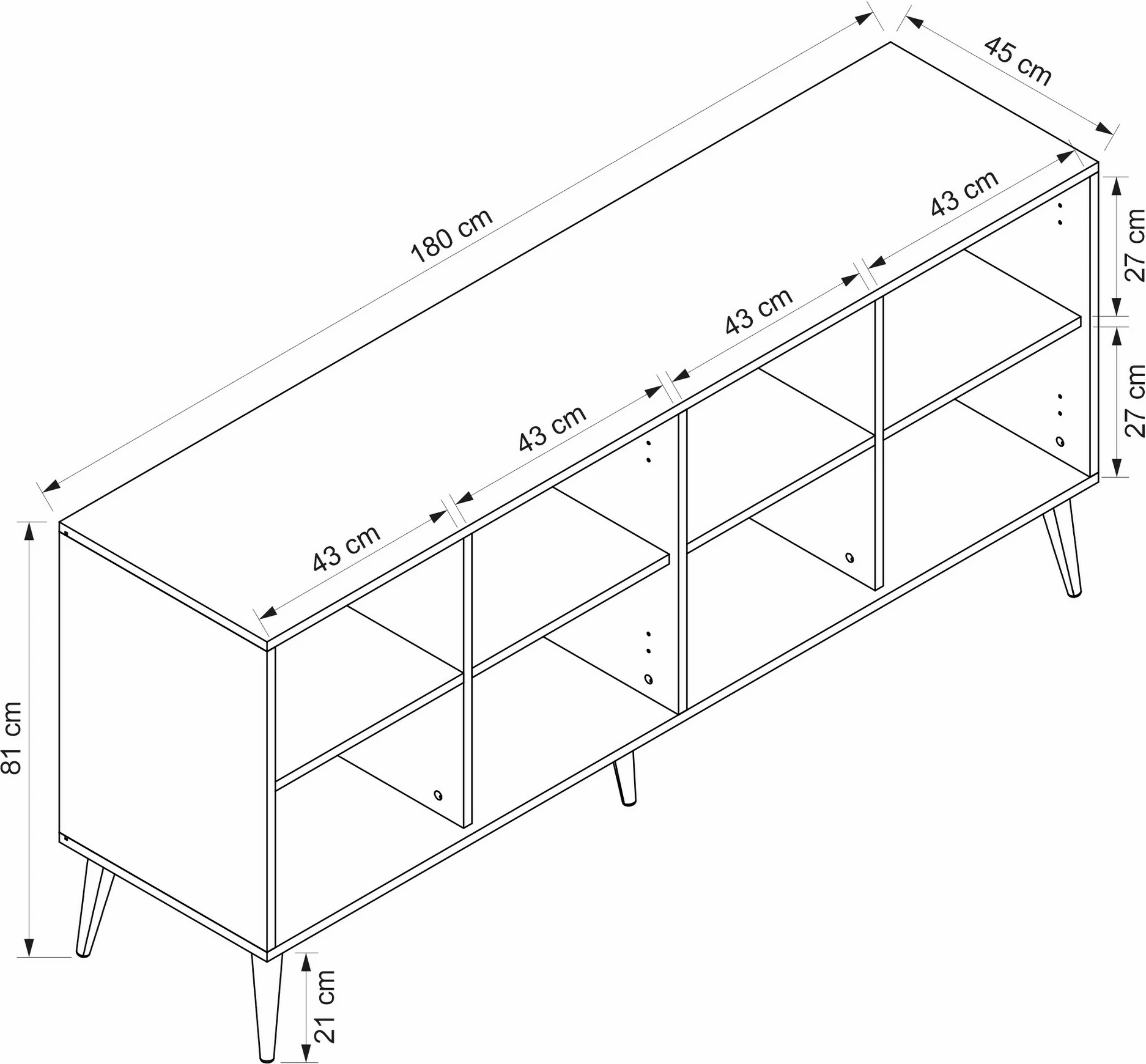 Konsolë Skye Decor, Prime, ngjyrë rëre
