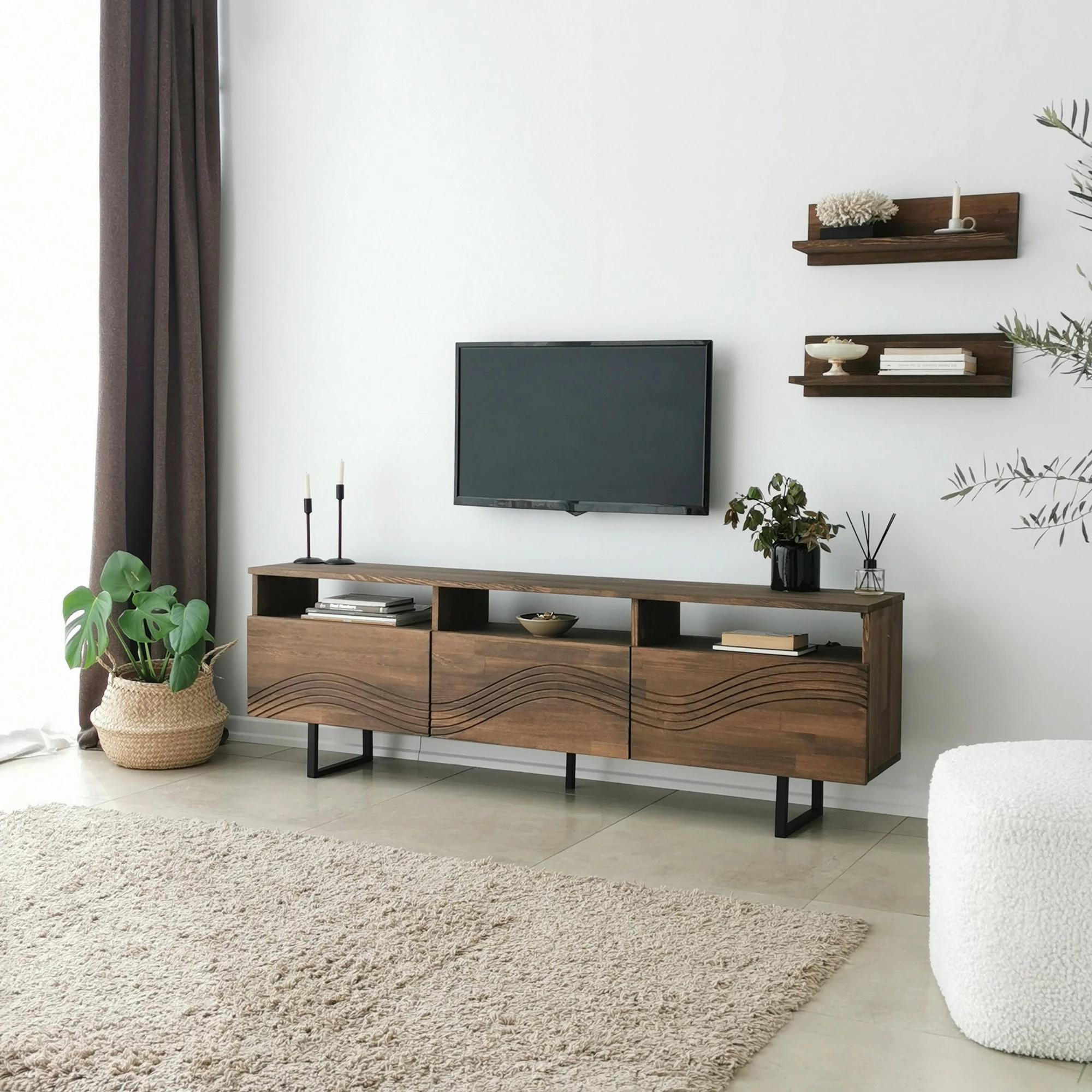 Komodë TV Skye Decor, Onda, ngjyrë arre