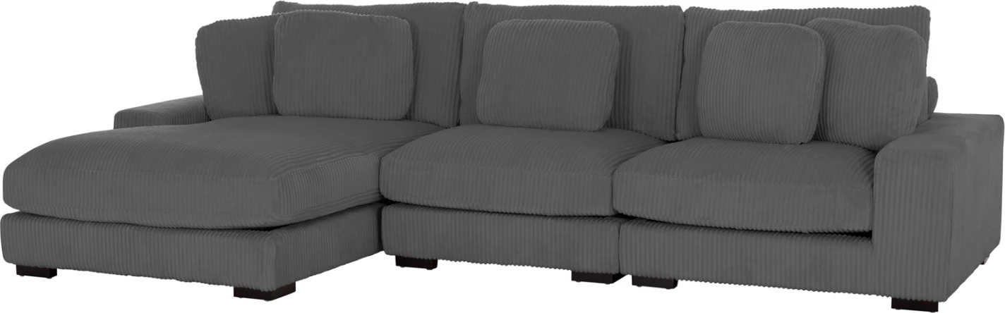 Këndare e madhe majtas Cranfield, material kordele, ngjyrë gri, FH3287.01L, 313x169x80cm