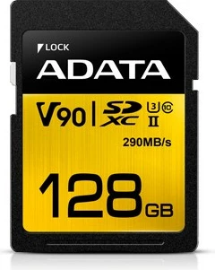 Kartelë memorie ADATA SDXC 128GB, UHS-II U3, 290MB/s