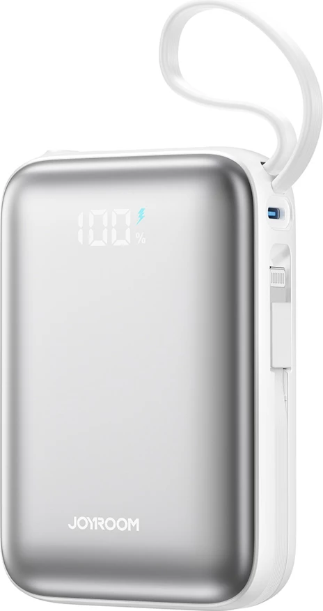 Powerbank Joyroom JR-PBF29 20000mAh 22.5W me kabllo të integrume USB-C + Lightning, i bardhë, në kuti