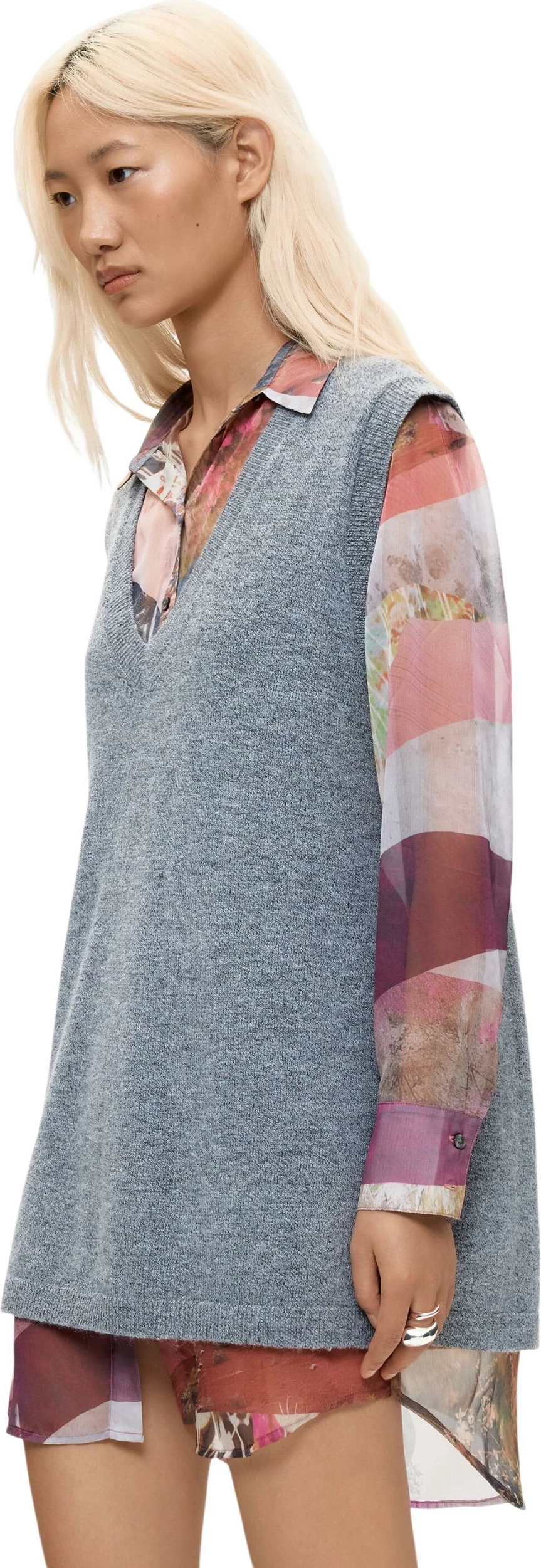 Fustan për femra Desigual VEST_NANTES 26WWVW27, i hirtë [Madhësia: XS]