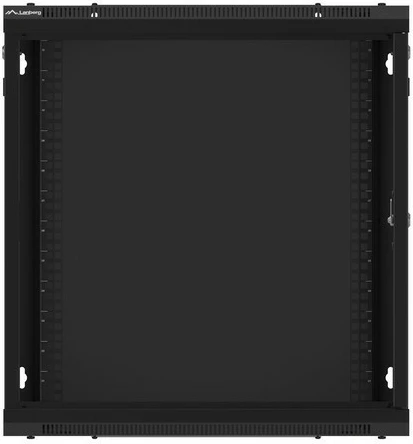 Kabinet rrjeti për mur Lanberg WF01-6412-10B, 12U, 600x450mm, xham, i zi