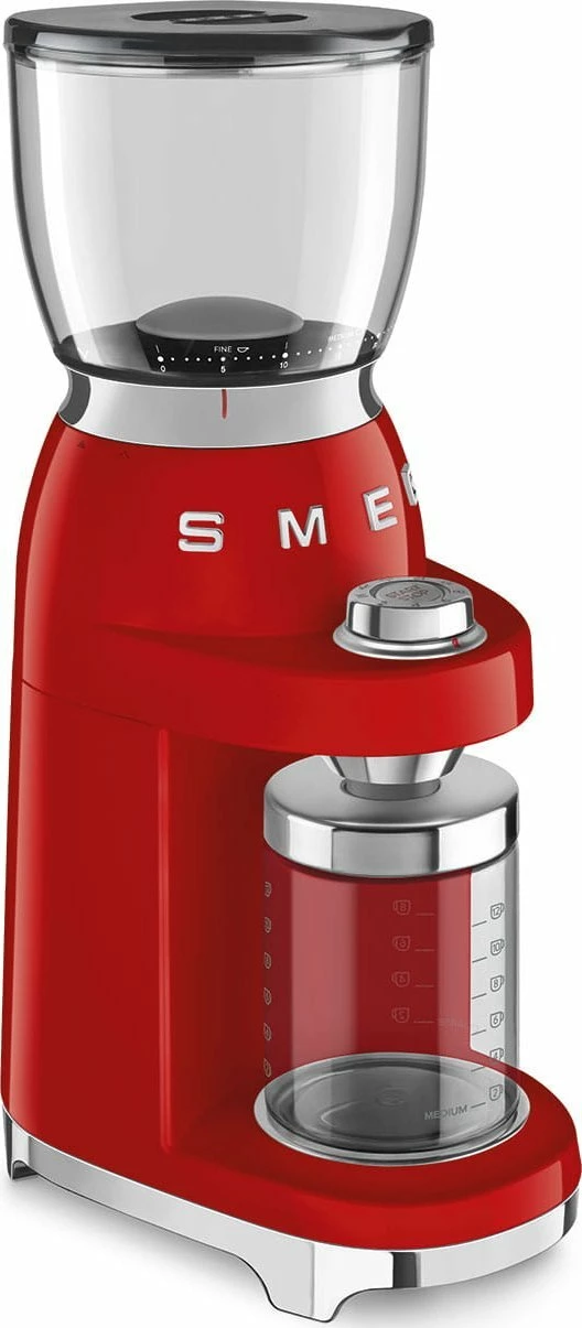 Mulli kafeje Smeg CGF11RDEU, 150 W, 30 nivele bluarjeje, 350 g, i kuq