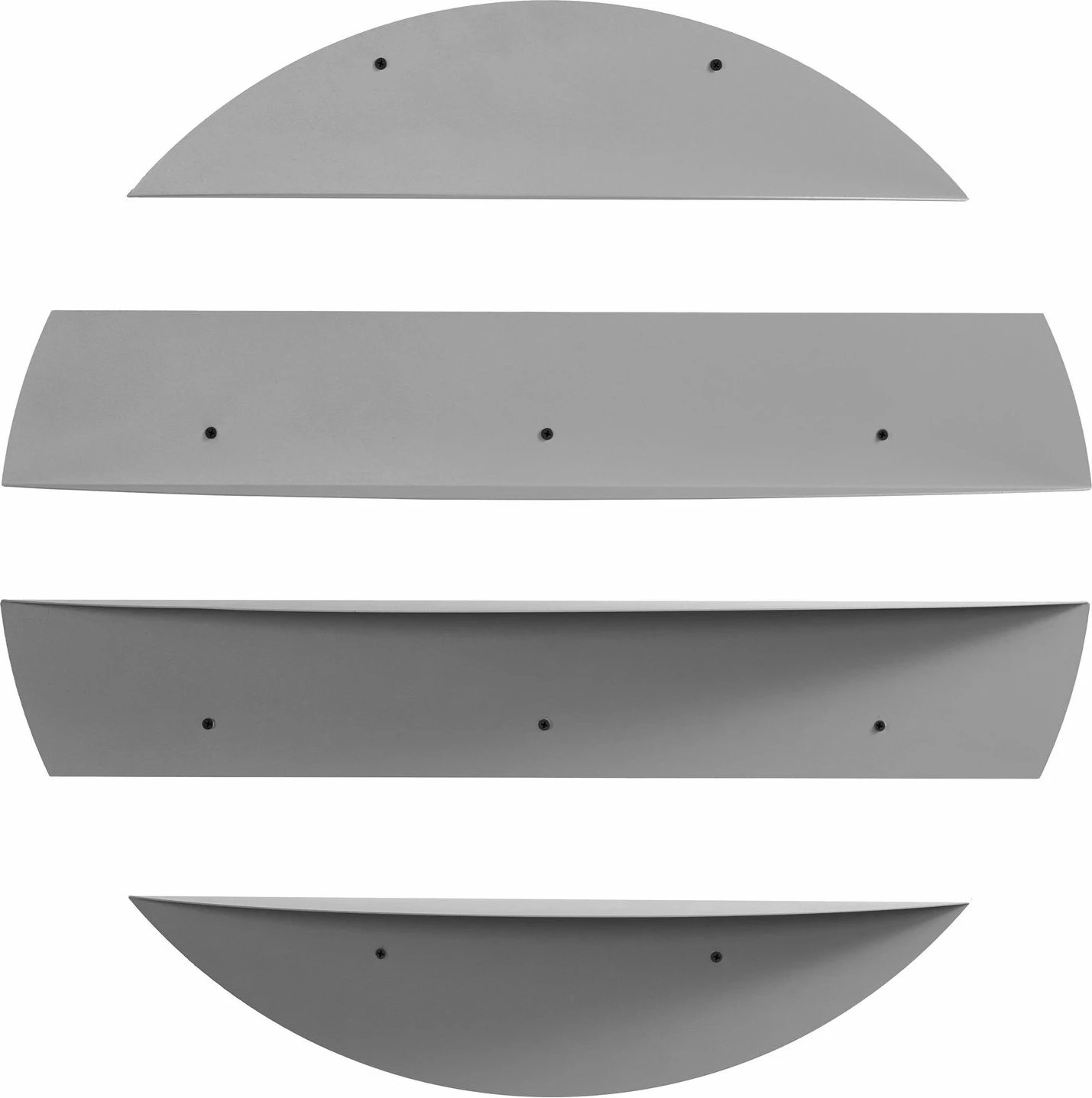 Raft dekorativ metalik për mur, ngjyrë gri, Skye Decor, Vlnt118Gr, 76x76cm