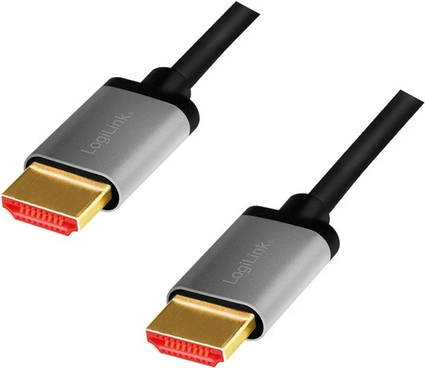Kabllo HDMI LogiLink CHA0106, 3m, 8K/60Hz, alumini, e zezë/gri