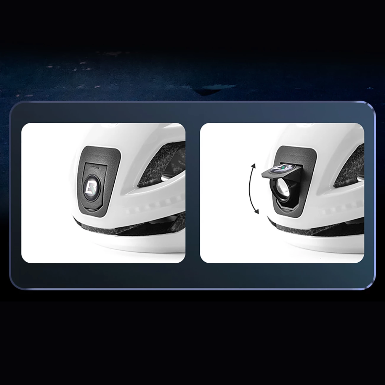 Helmetë biçiklete Rockbros ZK-077, 57-61 cm, me ndriçim të integruar USB-C, e bardhë