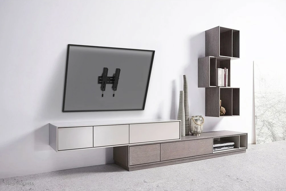 Mbajtës muri për TV Neomounts WL35S-850BL12, 24-65 inç, çelik, i zi, rregullim pjerrësie