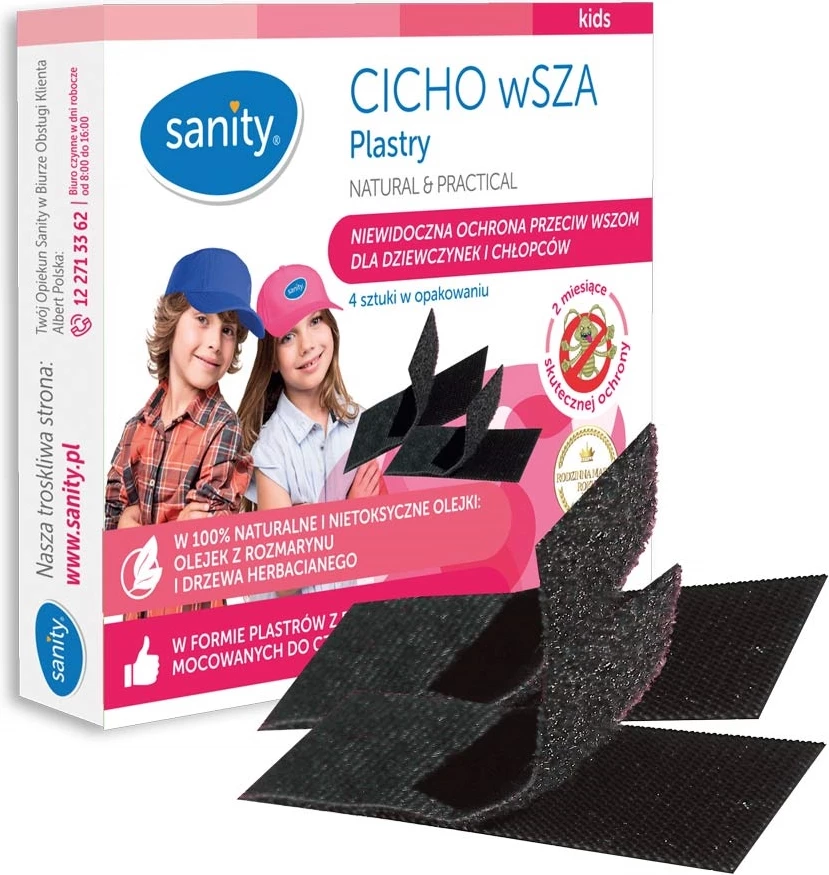 Shirita kundër morrave Sanity CICHO wSZA për fëmijë 4 copë