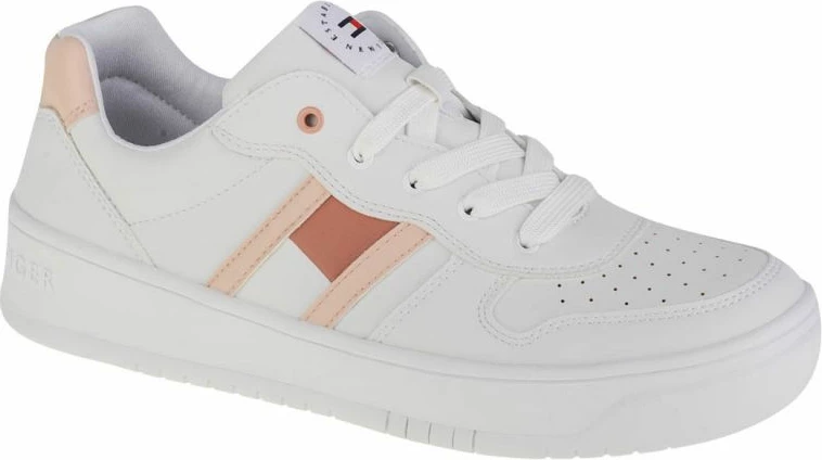 Atlete të ulëta me dantella Tommy Hilfiger për femra, të bardha