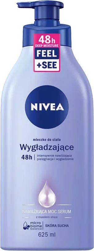 Qumësht trupi për femra Nivea Smoothing Body Milk me pompë 625ml