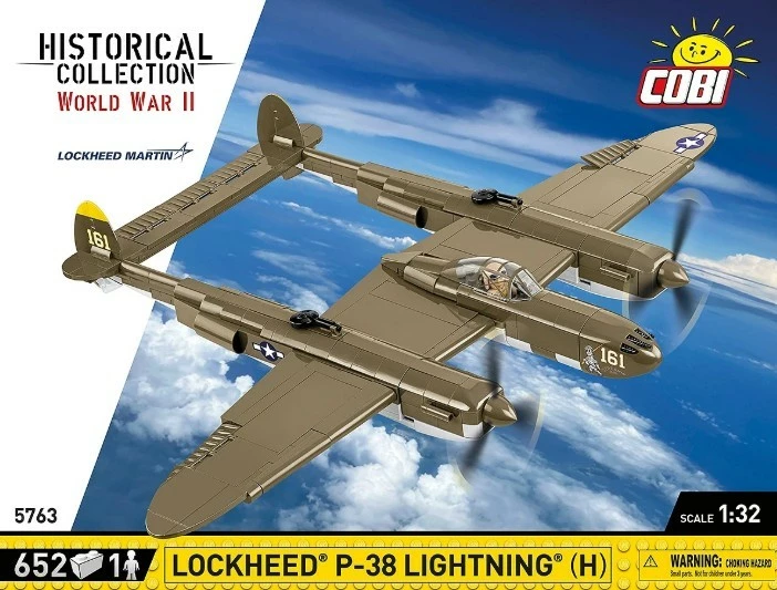 Set blloqesh Cobi Klocki Lockheed P-38H Lightning, 652 pjesë, Historical Collection