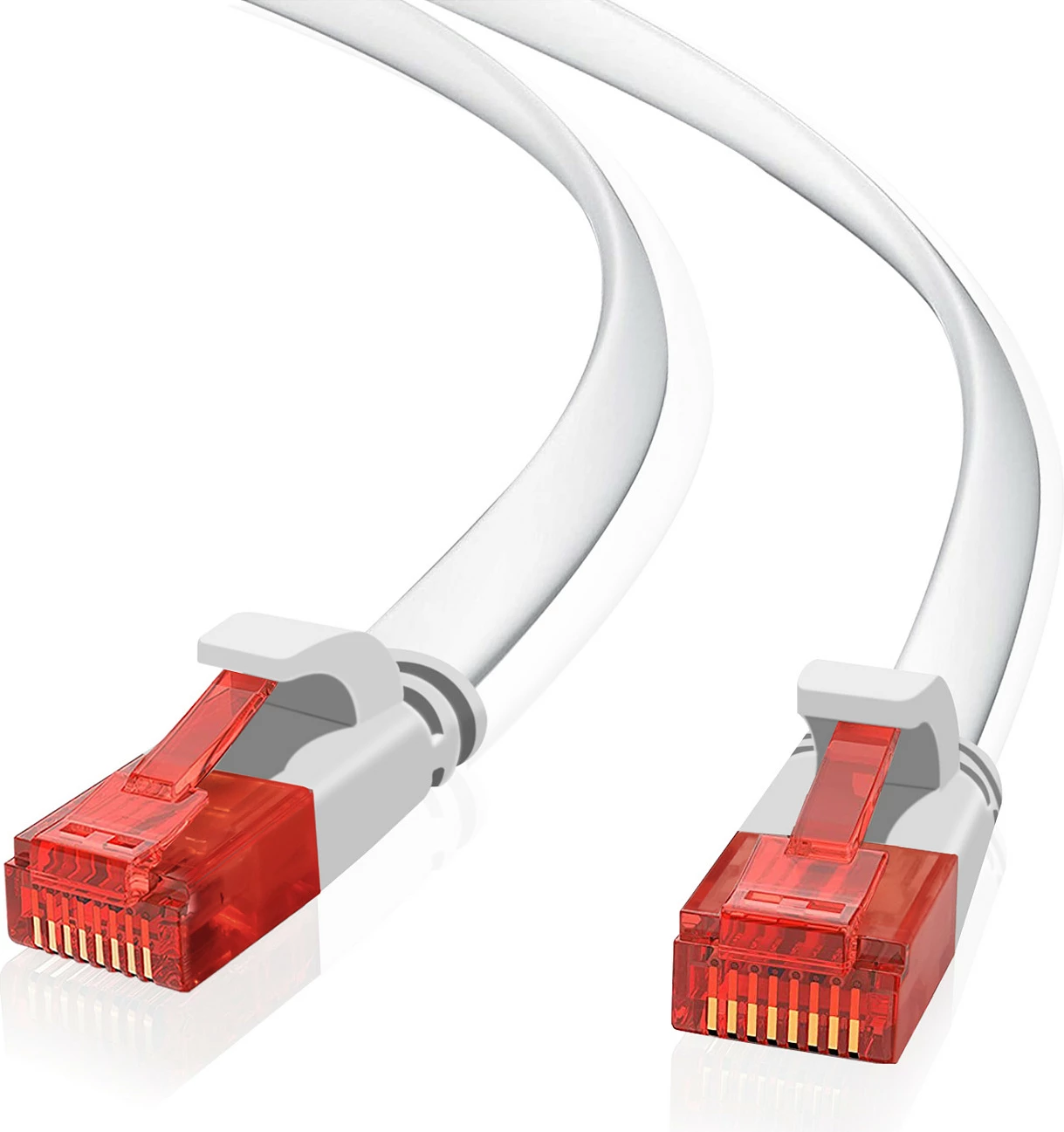 Kabllo rrjeti Helos 263021, Cat6, 5 m, RJ-45, e sheshtë, e bardhë