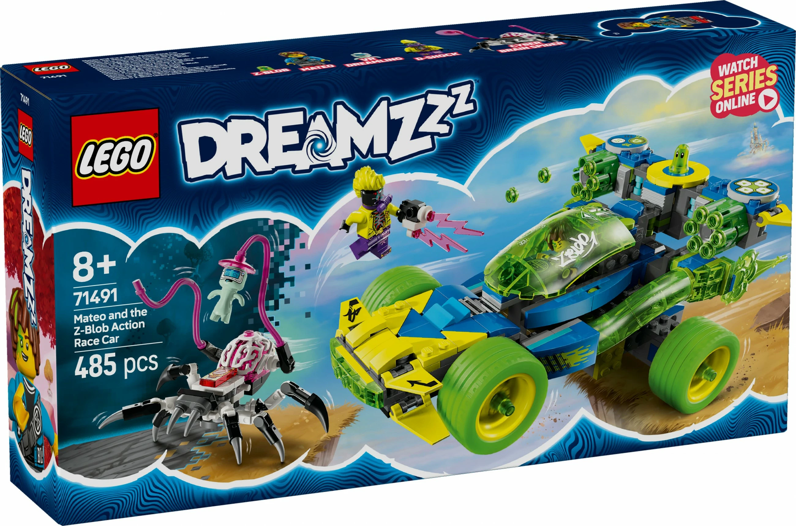 Set ndërtimi LEGO DREAMZzz 71491 Mateo me Z-Blob Action Rennwagen, 485 pjesë, multikolor