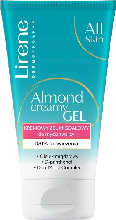Xhel pastrues fytyre për femra Lirene All Skin Creamy Almond, 150ml