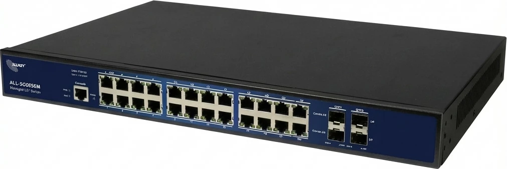 Switch rrjeti ALLNET ALL-SG8626M, 22+4 porta, rackmount, i zi