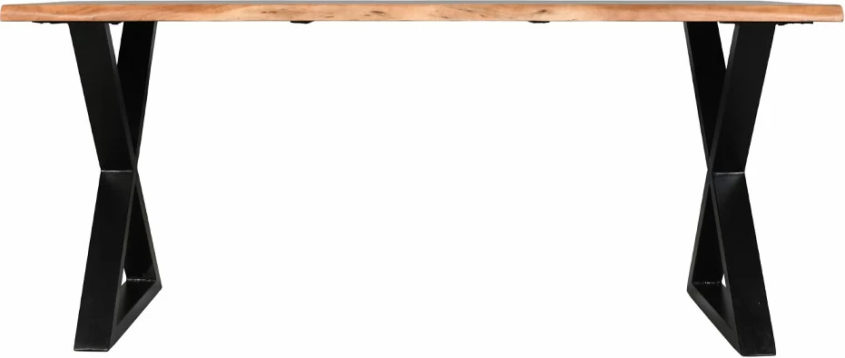 Tavolinë MINGLE, ngjyrë arre, këmbë të zeza, 180x80x76cm