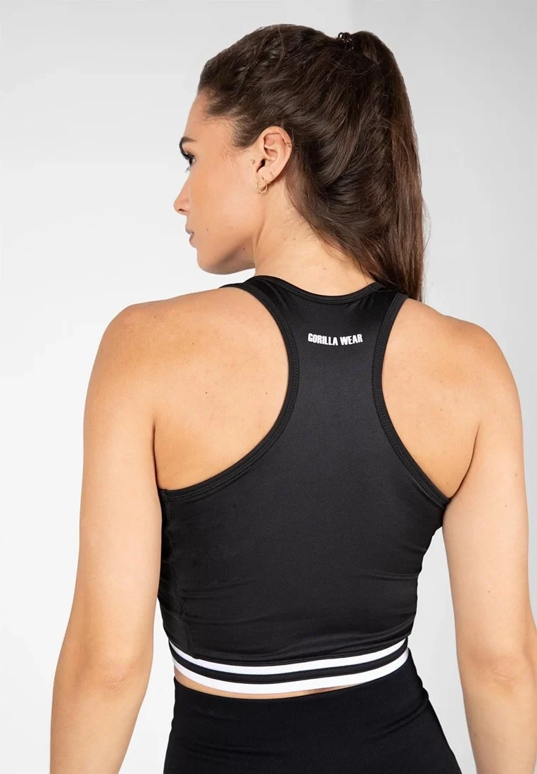 Mesa Zip Front Crop Top - Black [Madhësia: XS]